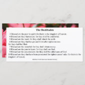 Carte de prière des Béatitudes (Devant / Derrière)