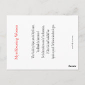 Carte de prière des femmes porteuses de myrrhus (Dos)