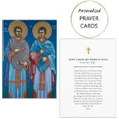 Carte de prière des Saints Cosmas et Damian de Cil