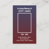 Carte de prière drapeau photo Ombre Blue Red Card (Devant)