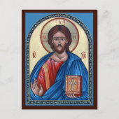 Carte de prière du Christ Pantocrator (Devant)