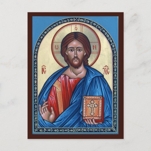 Carte de prière du Christ Pantocrator (Devant)