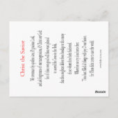 Carte de prière du Christ Sauveur (Dos)