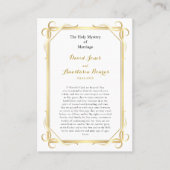 Carte de prière du Mariage chrétien orthodoxe de l (Devant)