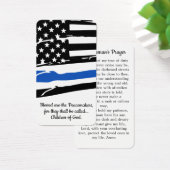 Carte de prière du policier Agent d'application de (Bureau)