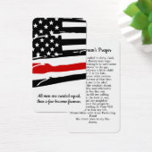 Carte de prière du pompier Diplôme de pompier (Bureau)