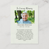 Carte de prière du Sacré-Coeur de Jésus (Dos)