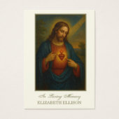 Carte de prière du Sacré-Coeur de Jésus (Devant)