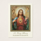 Carte de prière du Sacré-Coeur de Jésus (Devant)