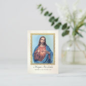Carte de prière du Sacré-Coeur de Jésus (Debout devant)