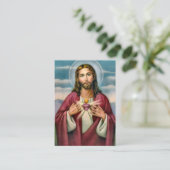 Carte de prière du Sacré-Coeur de Jésus-Christ (Debout devant)