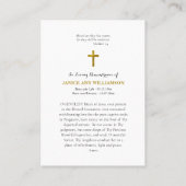 Carte de prière du Sacré-Coeur de Jésus-Christ (Dos)