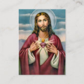 Carte de prière du Sacré-Coeur de Jésus-Christ (Devant)