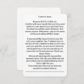 Carte de prière du salut de Jésus (Devant / Derrière)