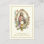 Carte de prière du souvenir pour la première saint (Devant)