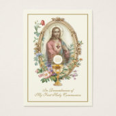 Carte de prière du souvenir pour la première saint (Devant)