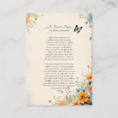 Carte de prière d'un parent pour ses enfants (Dos)