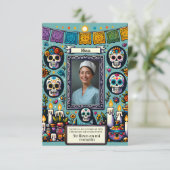Carte de prière espagnole dia de los muertos (Debout devant)