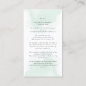 Carte de prière Eucalyptus en Mémoire Amoureuse (Dos)