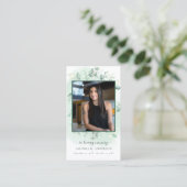 Carte de prière Eucalyptus en Mémoire Amoureuse (Debout devant)