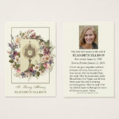 Carte de prière Eucharistie du Mémorial catholique (Devant & derrière)