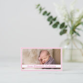 Carte de prière faire-part de naissance (Debout devant)