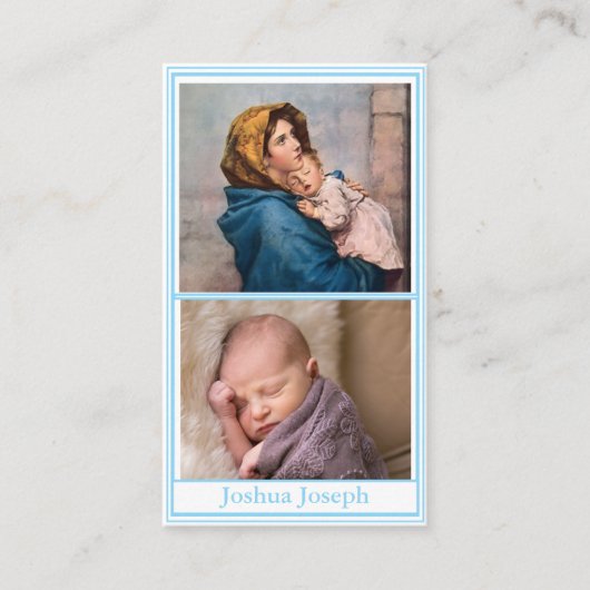 Carte de prière faire-part de naissance (Devant)