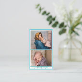 Carte de prière faire-part de naissance (Debout devant)