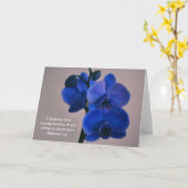 Carte de prière Faith Blue Orchid (Fleur jaune)
