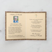 Carte de prière familiale Merci funéraire catholiq (Intérieur)