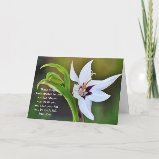 Carte de prière Fleur Faith Iris (Devant)