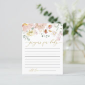 Carte de prière Fleur sauvage rose et rouge (Debout devant)