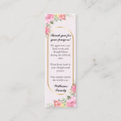 Carte de prière Floral Blush Rose (Devant)