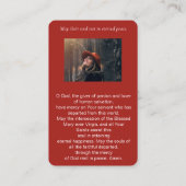 Carte de prière Floral Catholique Sainte Marie (Dos)