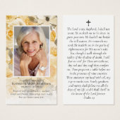 Carte de prière Floral Photo Memorial (Devant & derrière)