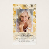 Carte de prière Floral Photo Memorial (Devant)