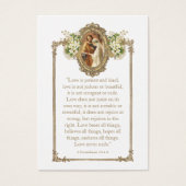 Carte de prière florale élégante pour mariage cath (Devant)