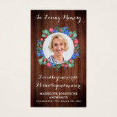 Carte de prière Florale Rustique Sympathie Photo (Devant)