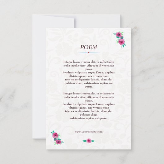 Carte de prière funéraire (Dos)