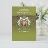 Carte de prière funéraire (Debout devant)