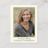 Carte de prière funéraire (Devant)