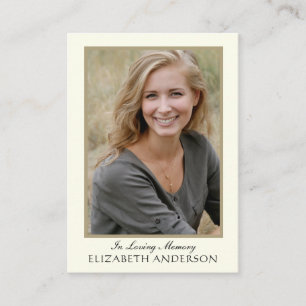 Carte de prière funéraire