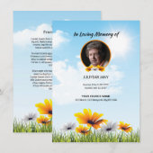 Carte de prière funéraire (Devant / Derrière)