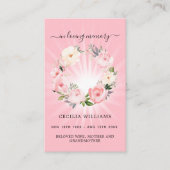 Carte de prière funéraire à couronne florale (Devant)