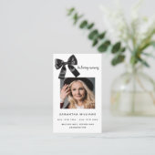 Carte de prière funéraire à l'arc noir blanc (Debout devant)