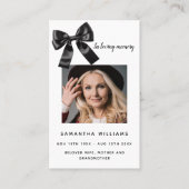 Carte de prière funéraire à l'arc noir blanc (Devant)