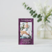 Carte de prière funéraire avec photo de souvenir s (Debout devant)