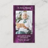 Carte de prière funéraire avec photo de souvenir s (Devant)