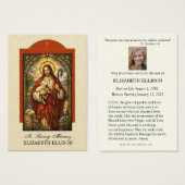 Carte de prière funéraire Bon Pasteur Jésus (Devant & derrière)