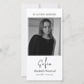 Carte de prière funéraire, Carte catholique (Devant)